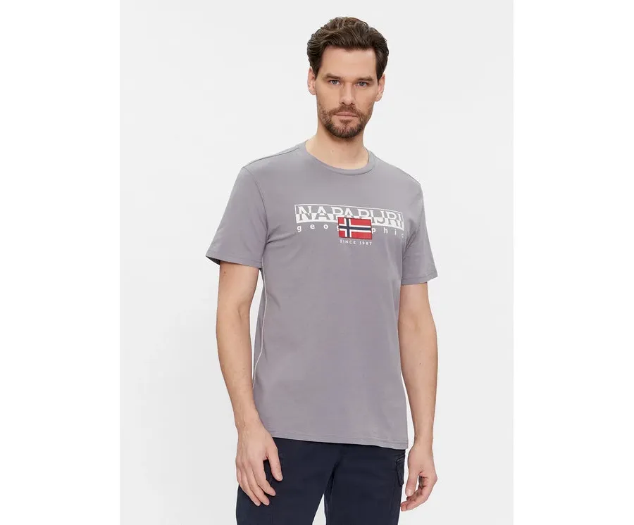 obrazek 1 Napapijri T-Shirt S-Aylmer NP0A4HTO Szary Regular Fit