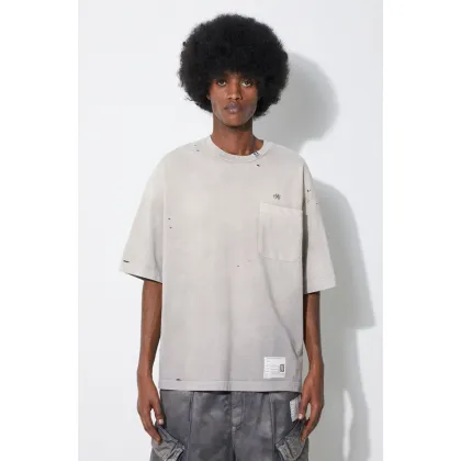 Zdjęcie Maison MIHARA YASUHIRO t-shirt bawełniany Sun Faded Tee męski kolor beżowy gładki A12TS611