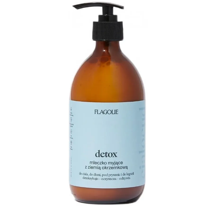 obrazek 1 Flagolie Detox Mleczko myjące z ziemią okrzemkową 500 ml