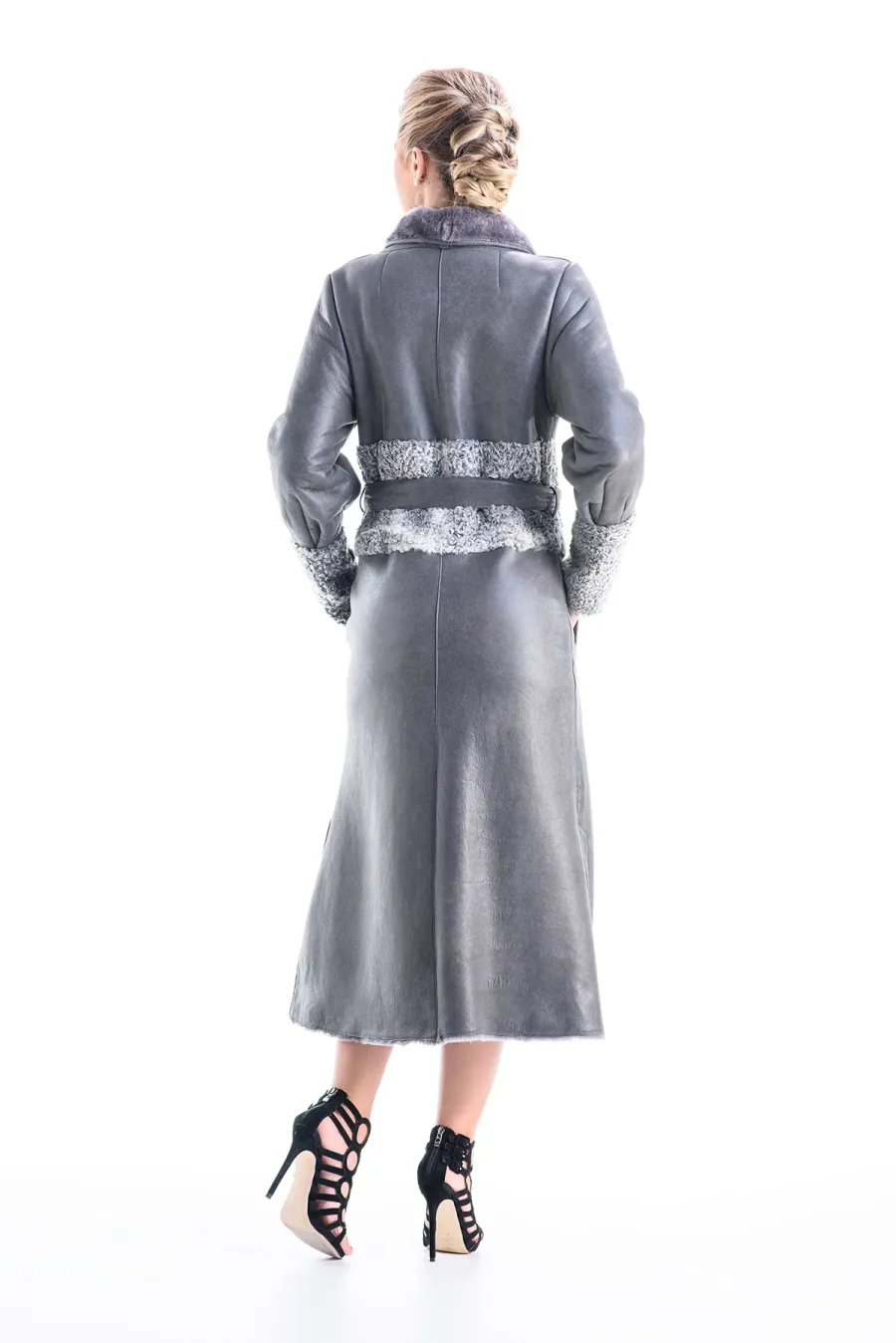 picture 5 Elegant long lambskin coat - A&A Vesa