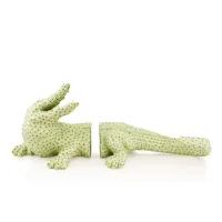 Picture Ceramic shelf end in the shape of an alligator - Ahura