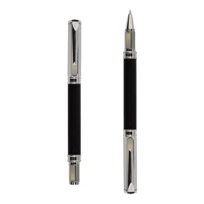 Picture Prestigious ebony wood pen - Artemisia Roller Ebano - M'Art