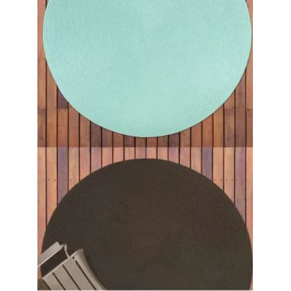 Picture Round Belbo carpet for the terrace or garden with UV protection