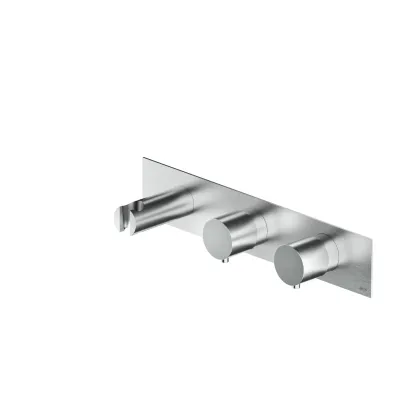 Zdjęcie Bateria termostatyczna + dwudrożna bateria z blokadą + haczyk prysznicowy ze stali nierdzewnej