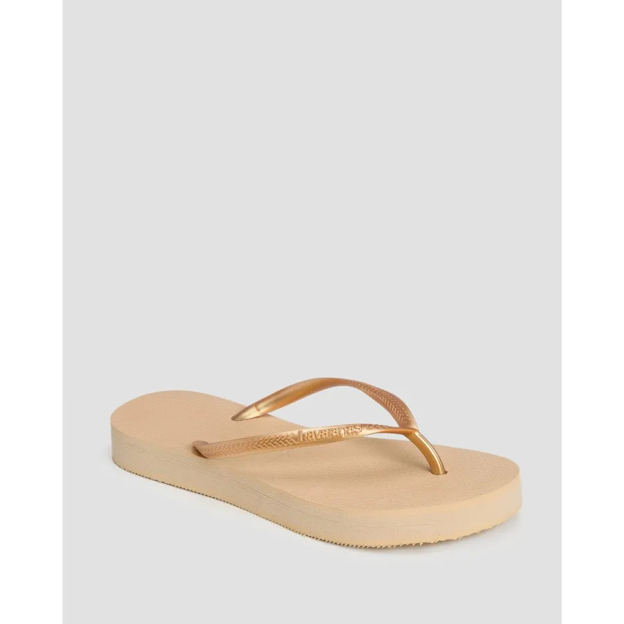 obrazek 1 Japonki Na Flatformie Damskie Havaianas Slim Flatform Złote