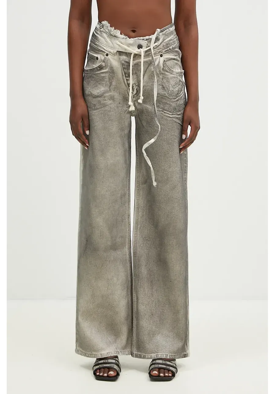 obrazek 1 Ottolinger jeansy Double Fold Pants damskie kolor beżowy 1170803921