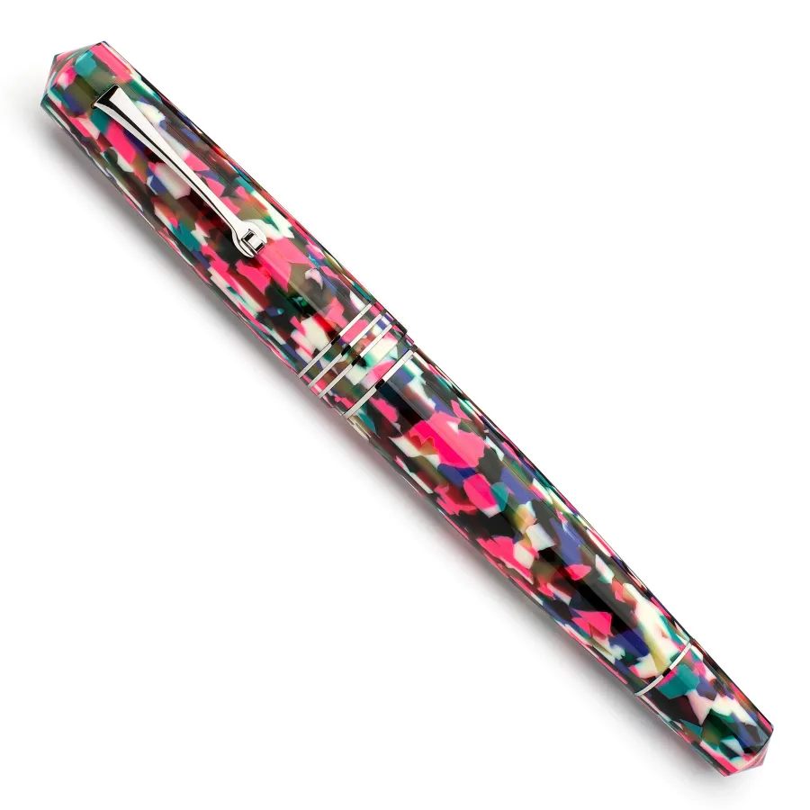 obrazek 2 Designerskie pióro wieczne Leonardo z limitowanej edycji ,,MZG Confetti authentic celluloid - #8 gold nib