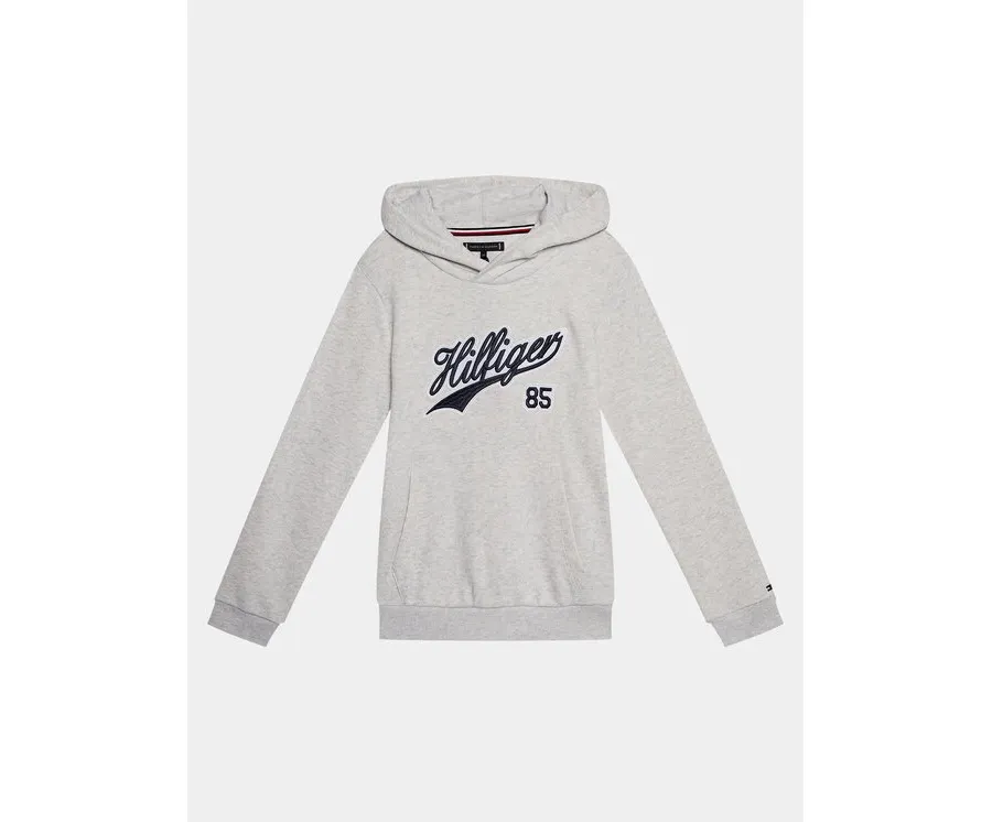 obrazek 1 Tommy Hilfiger Bluza Hilfiger Script Hoodie KB0KB08718 Szary Regular Fit