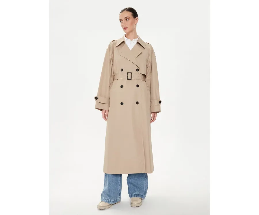 obrazek 1 Tommy Hilfiger Trencz WW0WW43336 Beżowy Oversize