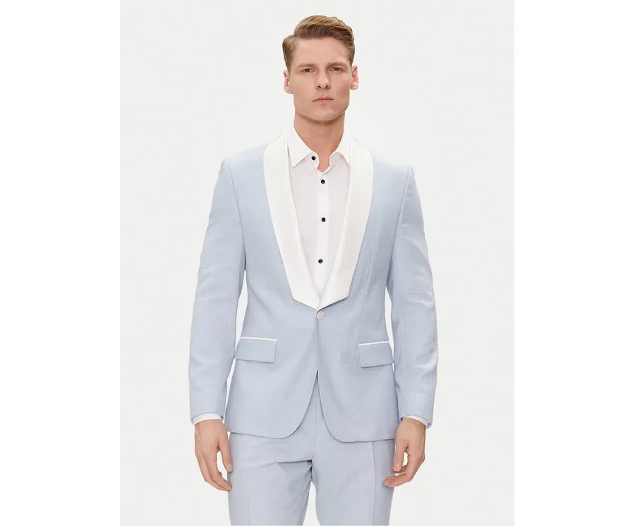 obrazek 1 Hugo Marynarka Henry242E1X 50513750 Błękitny Slim Fit HUGO