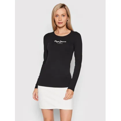 Zdjęcie Pepe Jeans Bluzka New Virginia PL505203 Czarny Slim Fit