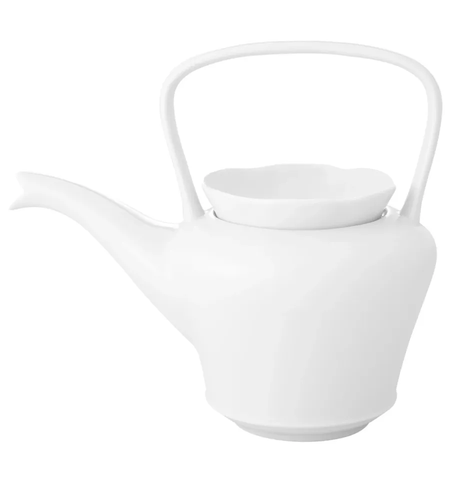 obrazek 1 Porcelanowy mały dzbanek do herbaty z nowoczesnej i eleganckiej kolekcji Crown White - Vista Alegre
