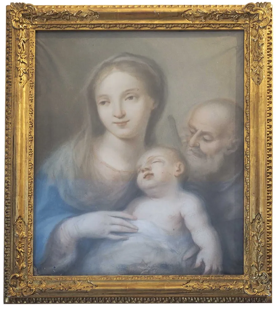 obrazek 1 Antyczny obraz Madonna z Dzieciątkiem z XVIII wieku