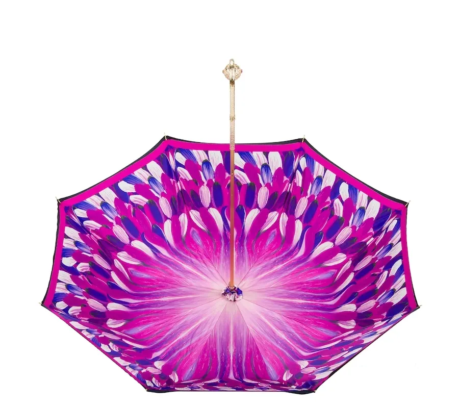 obrazek 6 Oryginalny parasol damski w kolorze czarnym z wyjątkowym wzorem – Pasotti