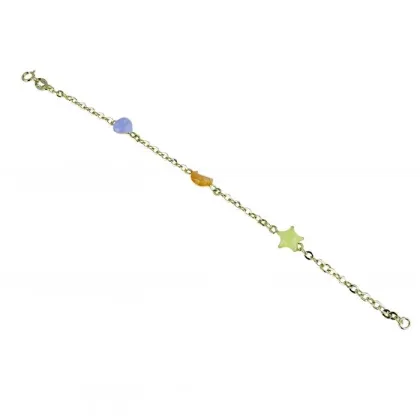 Zdjęcie Błyszcząca bransoletka z emaliowanego serca w kształcie księżyca