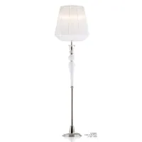 Zdjęcie Stylowa lampa podłogowa z mosiądzu i szkła Murano z efektem lustra - Il Paralume Marina