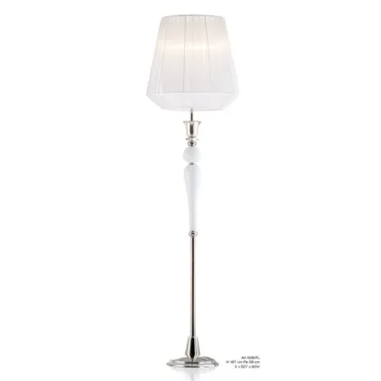Picture Stylish floor lamp in brass and Murano glass with mirror effect - Il Paralume Marina