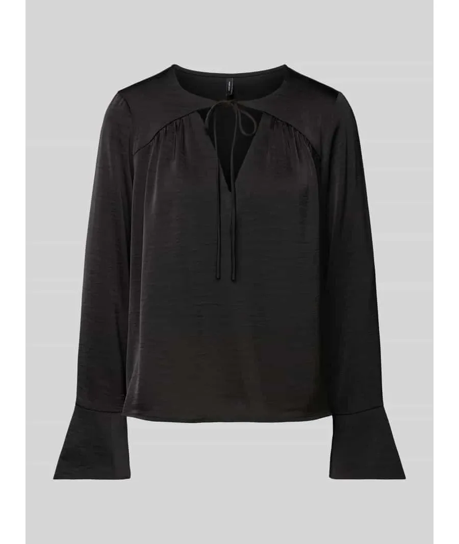 obrazek 1 Bluzka o kroju regular fit z rozkloszowanymi mankietami model ‘MARY’