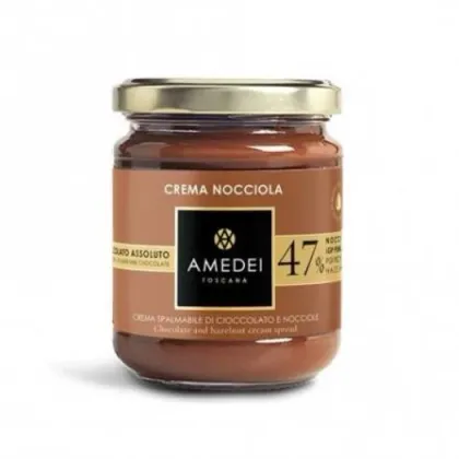 Zdjęcie Włoski krem czekoladowy Amedei z orzechami laskowymi, 200g