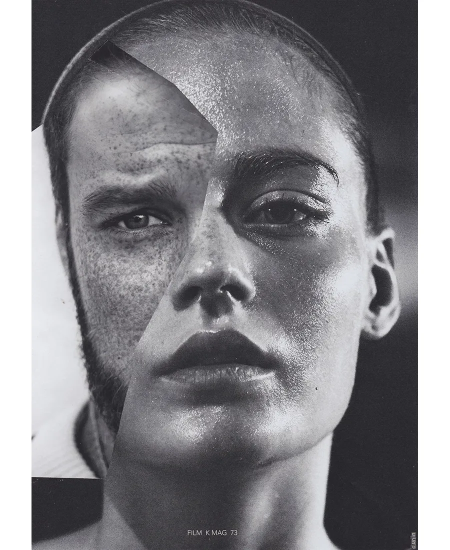 picture 1 Tear II (Look !!! II) author's analog collage Bashi Dunin