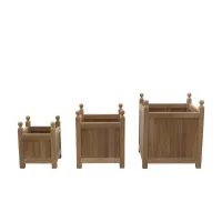 Zdjęcie Zestaw trzech skrzynek tarasowych na donice Tris