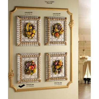 Picture Ceramic painting with fruit and Swarovski on grapes - Valle d'oro Patchi