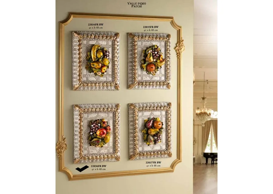 obrazek 1 Obraz ceramiczny z owocami i Swarovski na winogronach - Valle d'oro Patchi