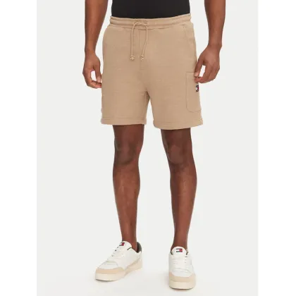Zdjęcie Tommy Jeans Szorty sportowe Badge DM0DM18479 Beżowy Regular Fit