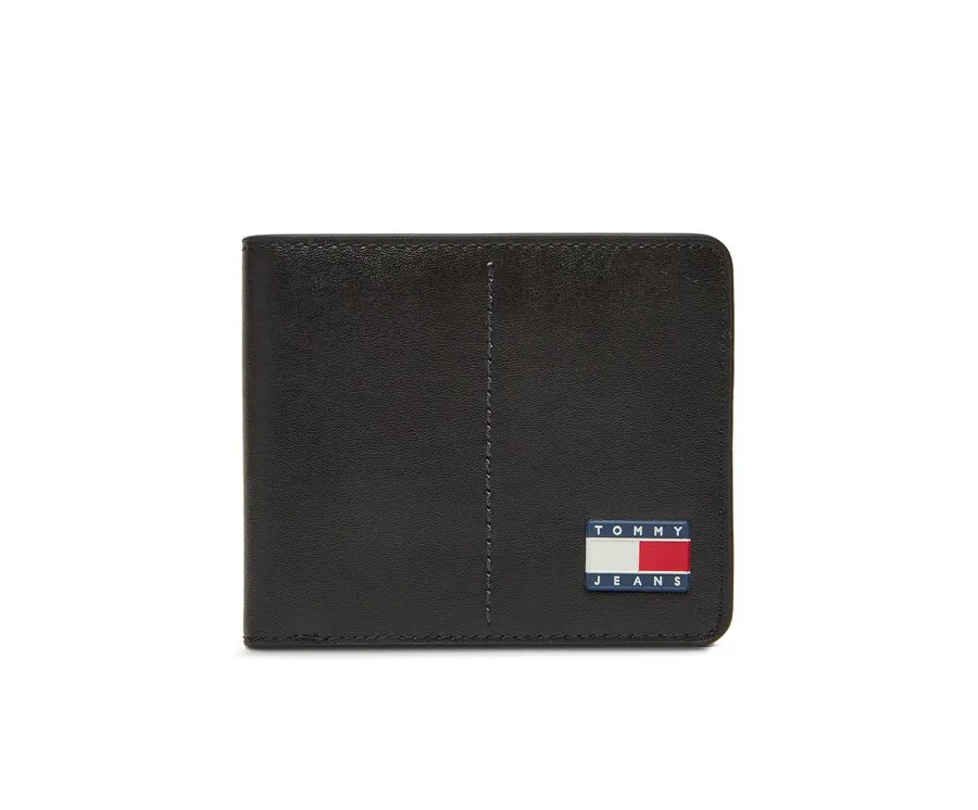 obrazek 1 Tommy Jeans Duży Portfel Męski Tjm Heritage Leather Cc Wallet AM0AM13409 Czarny