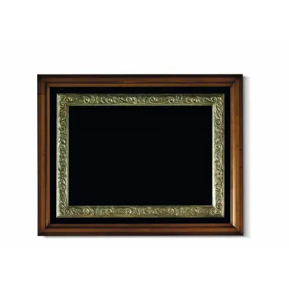 Zdjęcie Antyczne prostokątne lustro z ciemnym wykończeniem