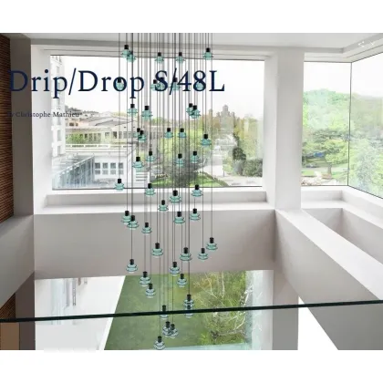 Zdjęcie Stylowy żyrandol, lampa wisząca w stylu nowoczesnym - model Drip, Drop