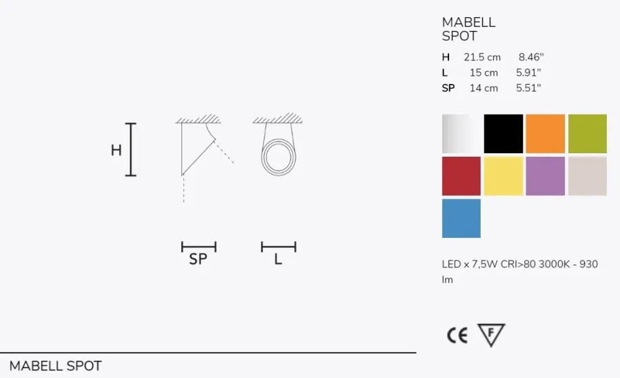 obrazek 3 Designerskie oświetlenie kierunkowe - Mabell Spot