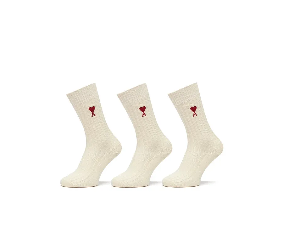 obrazek 1 AMI PARIS Skarpety wysokie unisex USC003.379 Écru