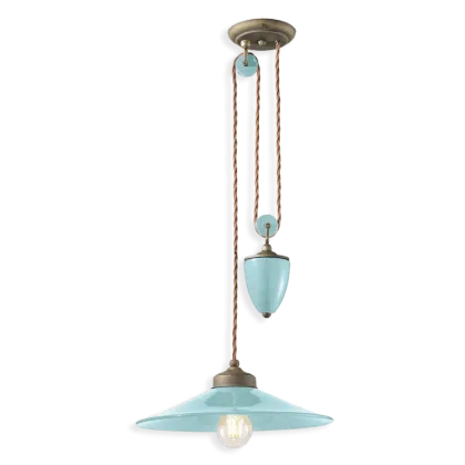 Zdjęcie Stylowa włoska wisząca lampa sufitowa retro