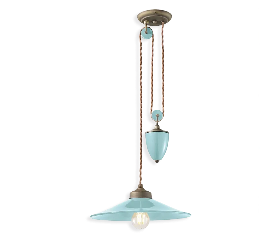 obrazek 1 Stylowa włoska wisząca lampa sufitowa retro