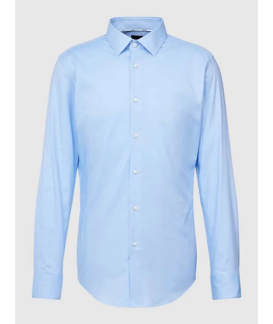 obrazek 1 Koszula biznesowa o kroju slim fit z jednolitą fakturą