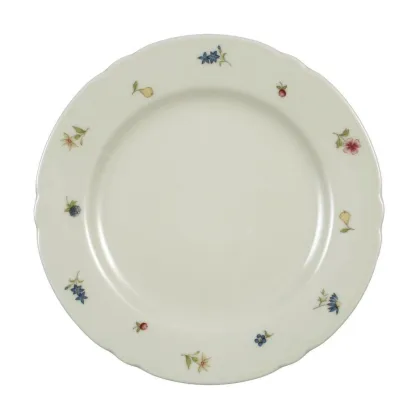 Zdjęcie Porcelanowy okrągły talerz śniadaniowy 20 cm w kolorze kości słoniowej - Seltmann Weiden