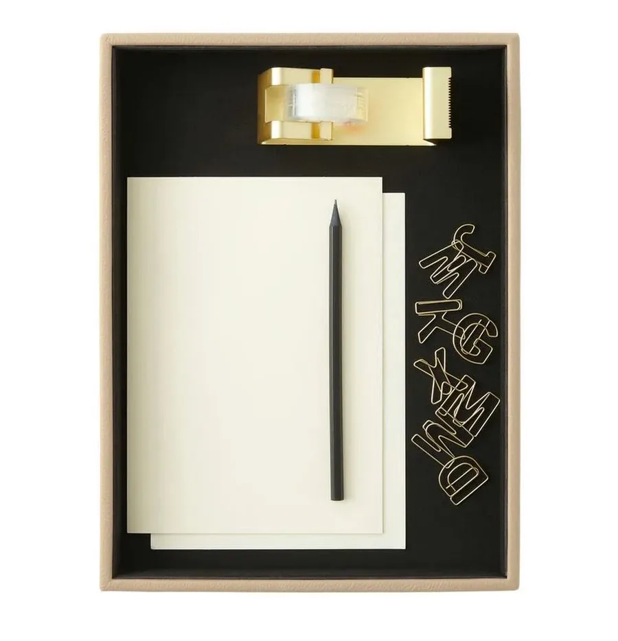 obrazek 2 Taca na dokumenty Atena Beige 32x24 cm