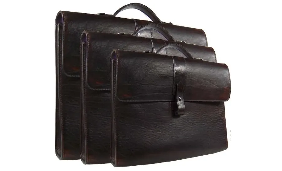 picture 2 Hand-made leather laptop briefcase