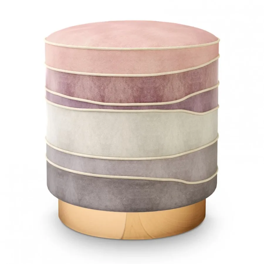 picture 1 Upholstered Hoolywood style stool - Ottiu