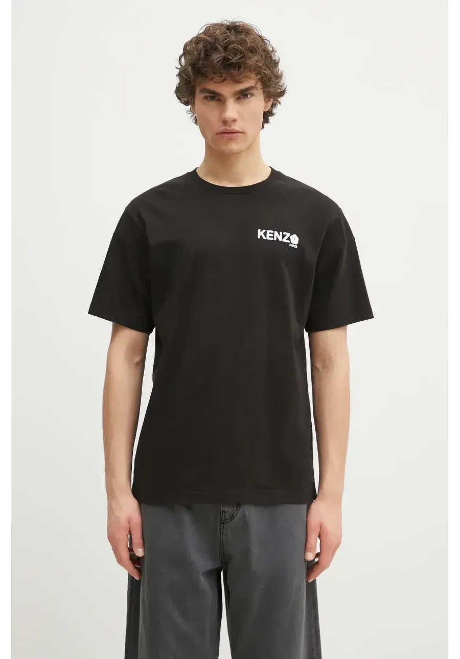 obrazek 1 Kenzo t-shirt bawełniany Boke Flower 2.0 męski kolor czarny z nadrukiem FF55TS4894SG.99J