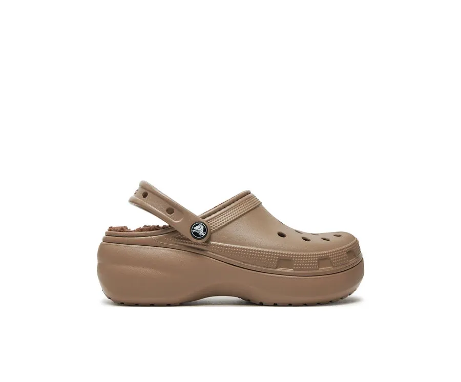 obrazek 1 Crocs Klapki Classic Platform Lined Clog W 207938 Brązowy