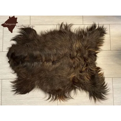 Zdjęcie Ekskluzywny dywan z prawdziwej skóry koziej - 110x83 cm