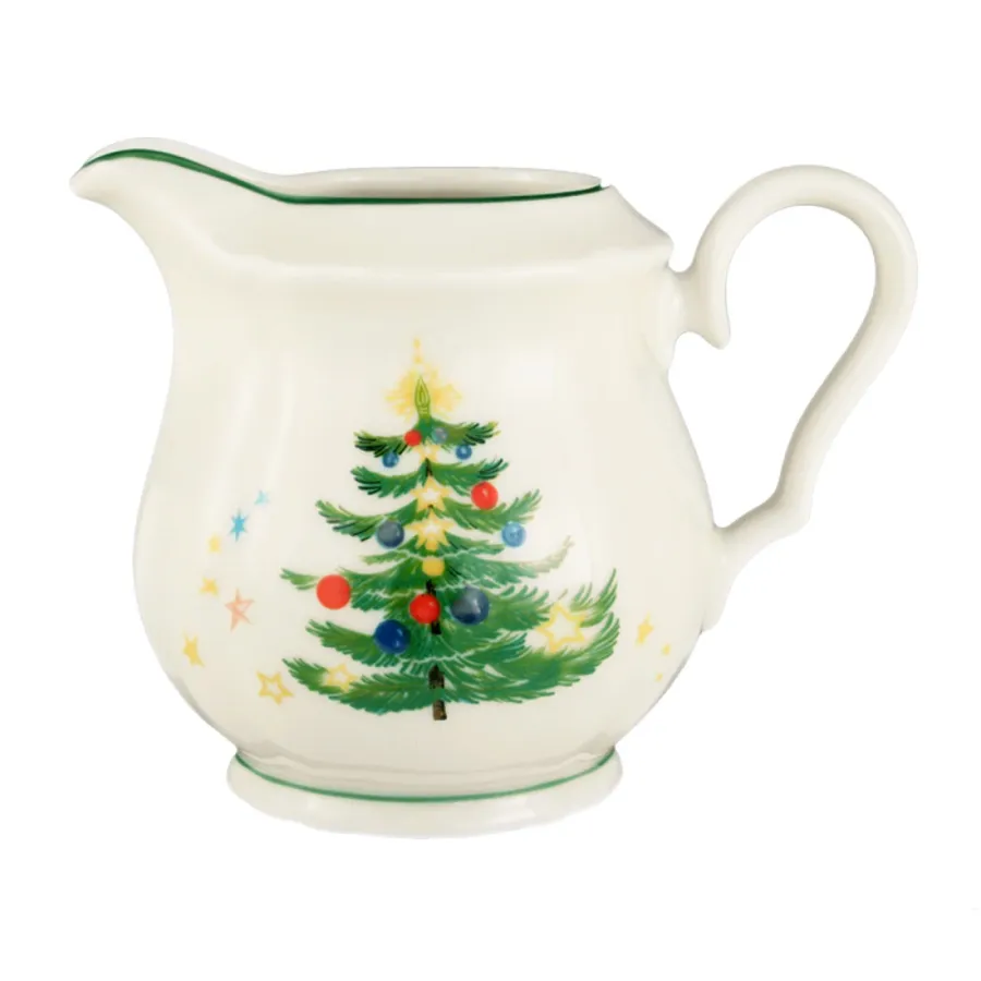 obrazek 1 Stylowy porcelanowy dzbanuszek do mleka zdobiony świąteczną choinką - Seltmann Weiden