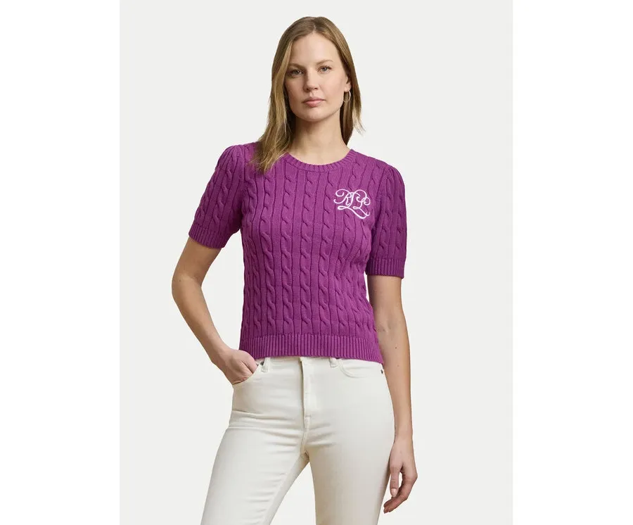 obrazek 1 LAUREN RALPH LAUREN Sweter 200976989002 Fioletowy Slim Fit