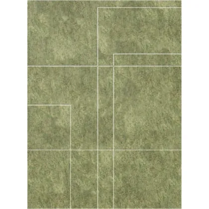 Zdjęcie Geometryczny włoski dywan w odcieniach zieleni - Sartori Rugs