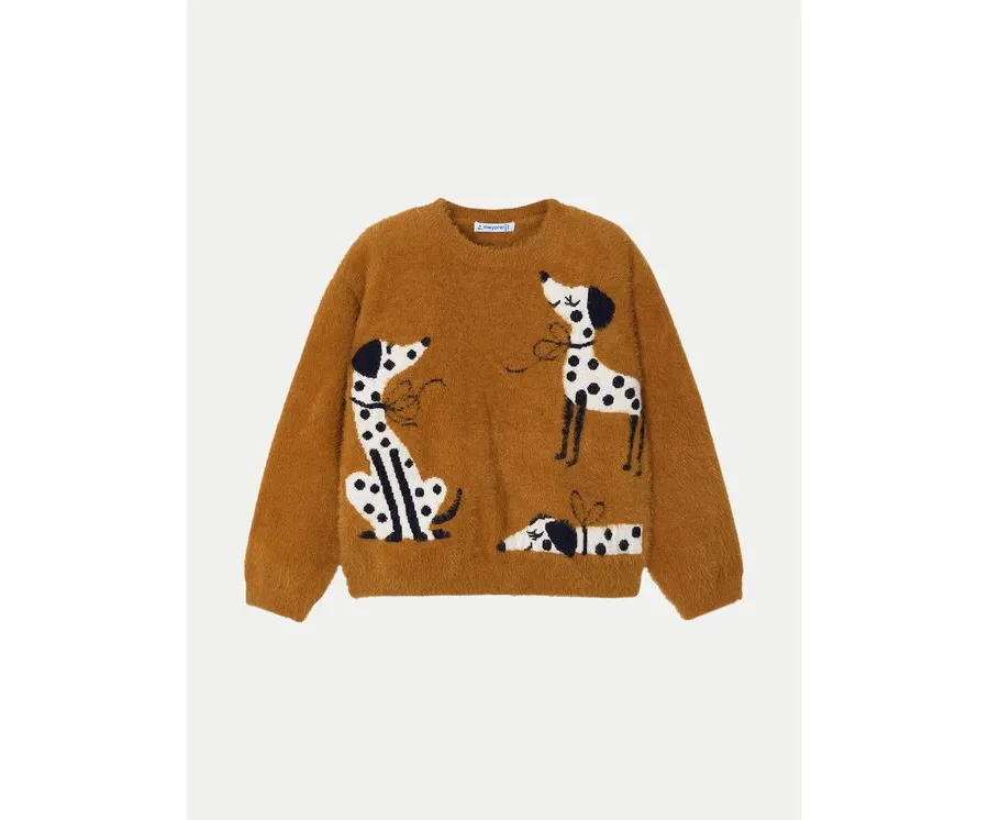 obrazek 1 Mayoral Sweter 4356 Brązowy Regular Fit