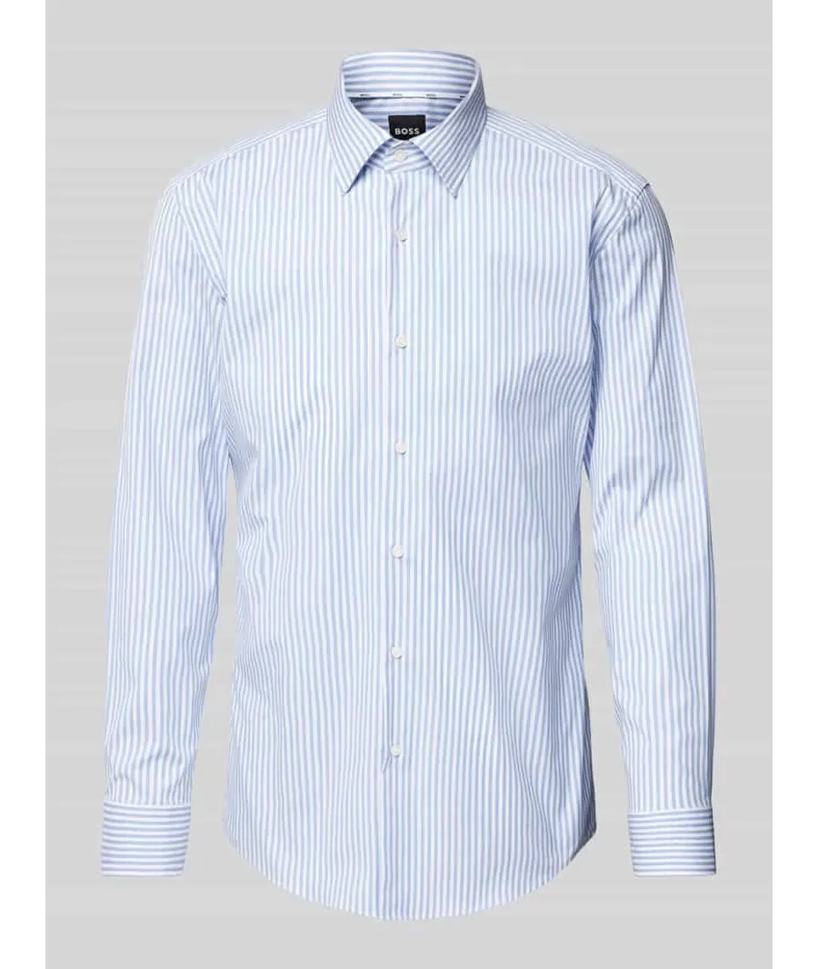 obrazek 1 Koszula biznesowa o kroju slim fit z kołnierzykiem typu kent model ‘Hank’