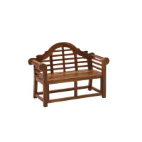 Picture Beautiful small garden bench Vittoria Jr. made of teak wood