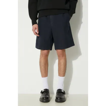 Zdjęcie Norse Projects szorty z domieszką lnu Ezra Relaxed Cotton kolor granatowy N35.0614.7004